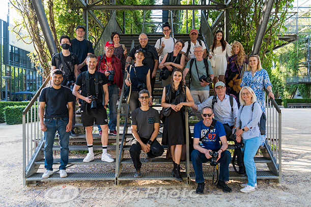 Group of photographers and models during the photo walk