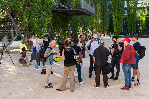 Group of photographers and models during the photo walk