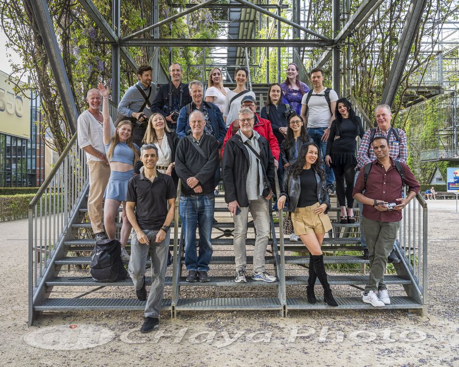 A group of photographers during a photo walk